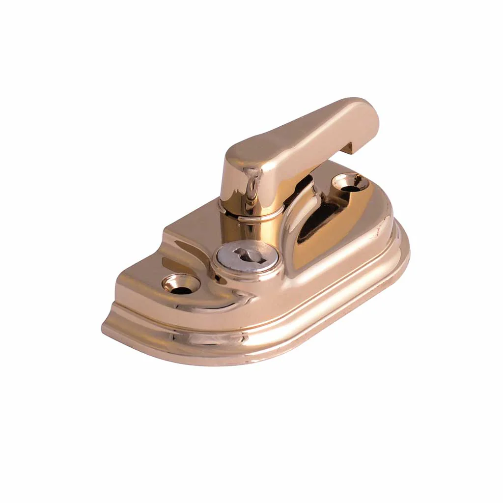 Sash Window Cam Lock in Gold