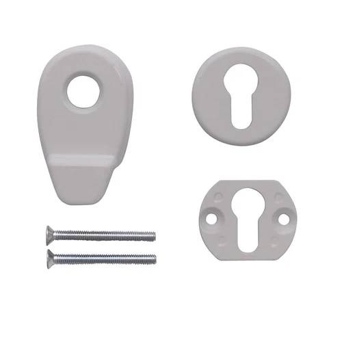 White Door Pull Escutcheon set from Anglian Home Improvements