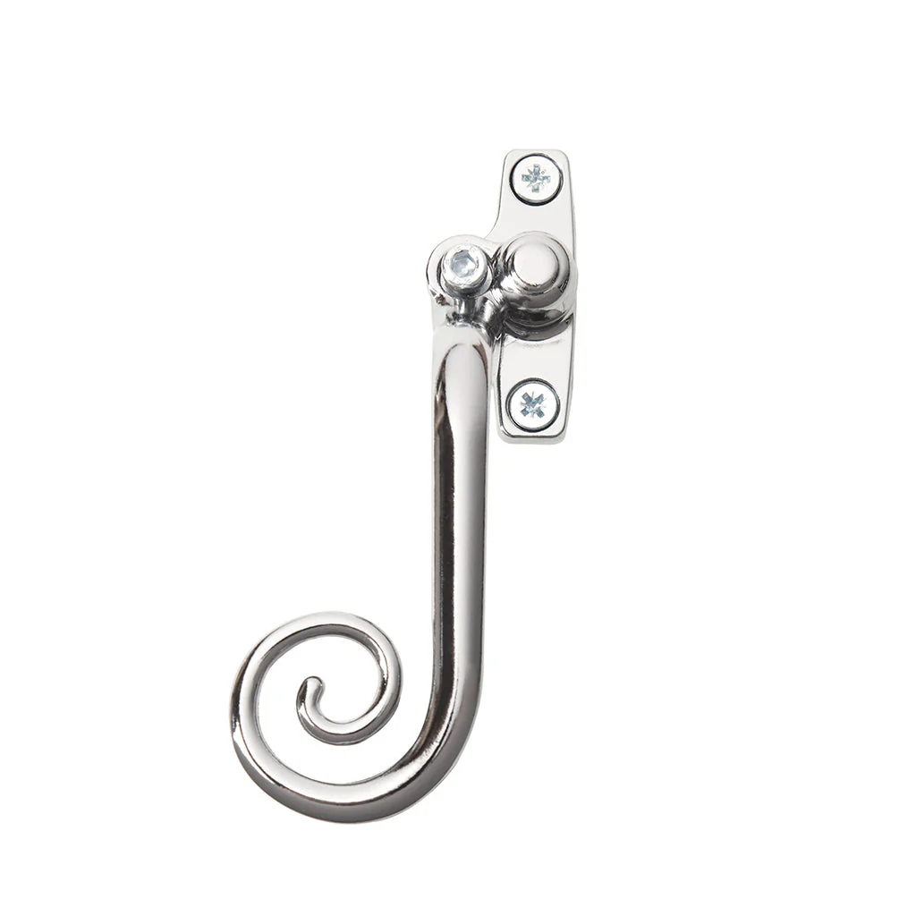 Chrome Left Handed Monkey Tail Window Handle, available at Anglian Home Improvements