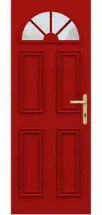 Wye Burgundy red wooden door