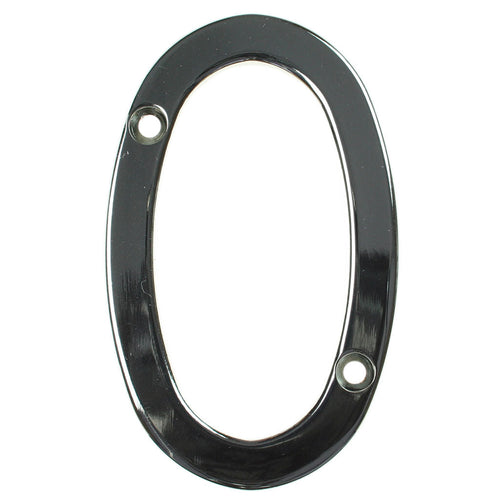 Chrome house number zero, buy online at Anglian Home Improvements