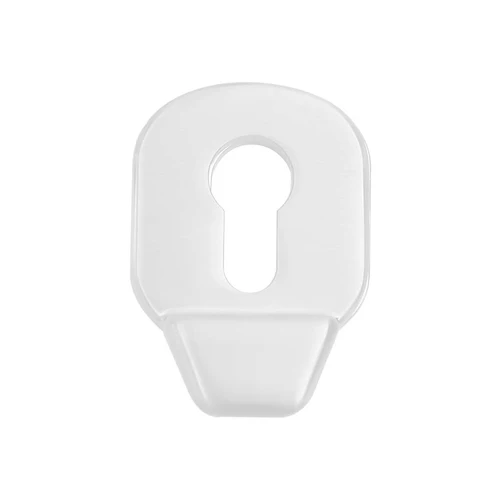 Square Pull Escutcheon in White
