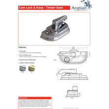 Load image into Gallery viewer, Sash Timber Window Cam Lock
