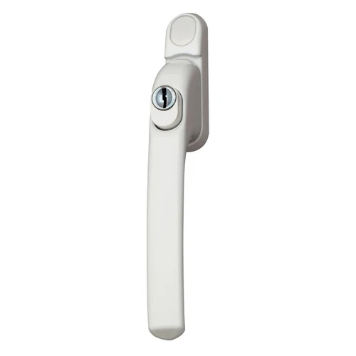 White Locking Aluminium Window Handle - Anglian Home Improvements