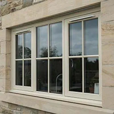 Flush wooden casement window tile